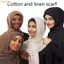 Khăn Hijab OUSXA, Khăn choàng Turban màu trơn cỡ lớn, Khăn trơn nhăn thoáng khí