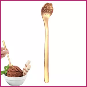 Tay Cầm Dài Thìa Khuấy Thép Không Gỉ Mèo Vuốt Thìa Cà Phê Chống Rỉ Di Động Muỗng Cà Phê Dễ Thương shopidaevn