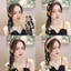 T Sang Trọng Tua Rua Ngọc Trai Organza Hoa Bện Kẹp Tóc Đầu Phong Cách Mới Răng Chống Trơn Trượt Băng Đô Nữ Phụ Kiện Tóc
