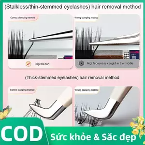 Trong Kho 1 Pcs Lông Mi Nhíp Mở Rộng Thép Không Gỉ Siêu Cứng Nhíp Với Sợi Mẹo Độ Chính Xác Cao Chống-Tĩnh Nhíp Cá Tuyết