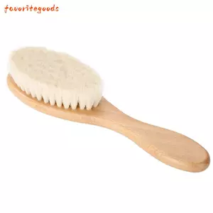 Bàn chải đầu dầu FAVORITEGOODS, Tay cầm bằng gỗ Bàn chải làm sạch tóc dê, Chải lông da đầu Bền di động nhẹ nhàng Bàn chải râu sử dụng tại nhà