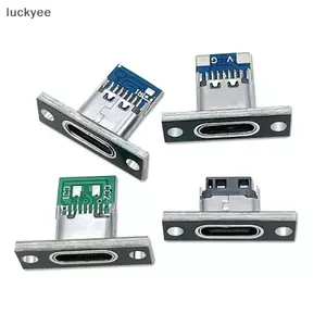Luckyew 1 Cái Type-C Nữ Kết Nối Ja Cổng Sạc USB 3.1 Loại C Soet Có Tấm Cố Định TQ