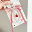 HFTOY Ngọt Kẻ Sọc Ruy Băng Móc Khóa Dâu Quyến Rũ Móc Khóa Nơ Ngọc Trai Mặt Dây Chuyền Điện Thoại Trang Sức Cho Bé Gái Nữ Trang Trí Túi Quà Tặng ~