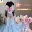 < YEI > Bé Gái Ren Nơ Tóc Hoa sel Kẹp Tóc Công Chúa Ruy Băng Dài Kẹp Tóc Phụ Kiện Tóc Cho Tiệc Trẻ Em Cosplay Mặc Hàng Ngày Mới