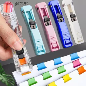 GAVESTO Clip Pusher, Kẹp đẩy tay không dấu vết, Kim loại chất lượng cao Có thể tái sử dụng tập tin tài liệu Kim bấm văn phòng phẩm