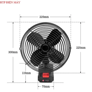 Quạt Pin Tích Điện MAKITA, Quạt Chạy Pin Tích Điện 8 Inch Để Bàn , Làm Mát Cực Nhanh, (quạt đen ) HTP ĐIỆN MÁY