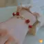 Vòng tay quyến rũ hoa hồng sang trọng nhẹ nhàng phong cách Hàn Quốc Dây chuyền thời trang Hạt đỏ lãng mạn Vòng tay đính đá dành cho nữ Quà tặng trang sức đám cưới mới