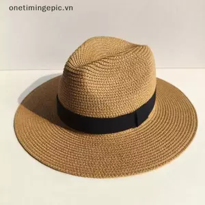 VFZ Mũ Rơm Mùa Hè Nam Nữ Vành Rộng Đi Biển Chống Tia UV Fedora Mũ Chống Nắng OTE