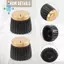 10x Guitar AMP Amplifier Núm Push-on Đen + Nắp Vàng Cho Khuếch Đại