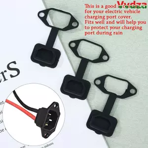 VVDZA 5 / 10 Chiếc Xe Cổng Sạc Bụi Đen Cắm Ổ Cắm Đơn Vỏ Cổng Sạc Chống Thấm Nước