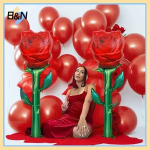 B & N Bong Bóng Hoa Hồng Lớn Màu Đỏ Hình Hoa Hồng Bóng Bay Giấy Cho Ngày Của Mẹ Lễ Kỷ Niệm Ngày Lễ Tình Nhân, Trang Trí Quà Tặng Tiệc.