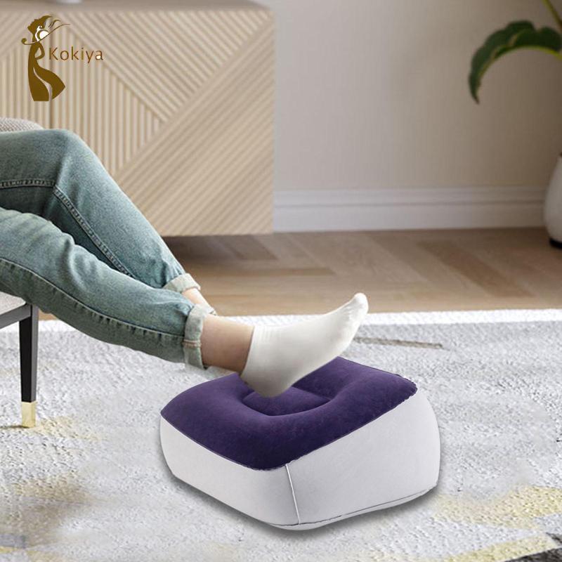 Gối bơm hơi di động có hỗ trợ chân Đệm đổ xô cho máy bay văn phòng Phòng nghỉ trên ô tô