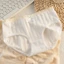 Quần lót Cotton nguyên chất dành cho nữ với họa tiết sọc đơn giản và nơ.