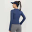 Phụ Nữ Cổ Đứng Chống Nắng Top Slim Dài Tay Thiết Kế Tập Thể Dục Thể Thao Ngoài Trời