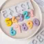 TRTR Có Thể Tái Sử Dụng Số Lollipop Khuôn Silicon Cho Bánh Fondant Kẹo Sô Cô La Khuôn Cho Sinh Nhật Tiệc Cưới Máy Nướng VN