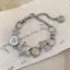 PNPIA- Trái Tim Ngôi Sao Charm Vòng Tay Nữ Bé Gái Cao Cấp Tinh Tế Thời Trang Ánh Sáng Sang Trọng Dây Đeo Tay Retro Y2k Phụ Kiện Trang Sức