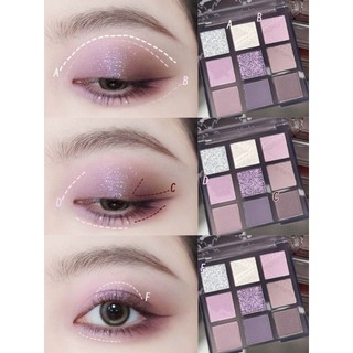 Màu Xám hun khói Tím Chín Màu Bảng Phấn Mắt Cô Gái Dreamland Matte Fine Nhấp Nháy cos Cô Gái Nóng Nguyên Chất Desire Phong Cách Di Động