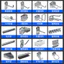 Bảng Lỗ Lỗ Vuông Móc Phần Cứng Dụng Cụ Tủ Kim Loại Móc Dụng Cụ Treo Tấm Dụng Cụ Hiển Thị Chân Đế Phụ Kiện Móc 8GL9