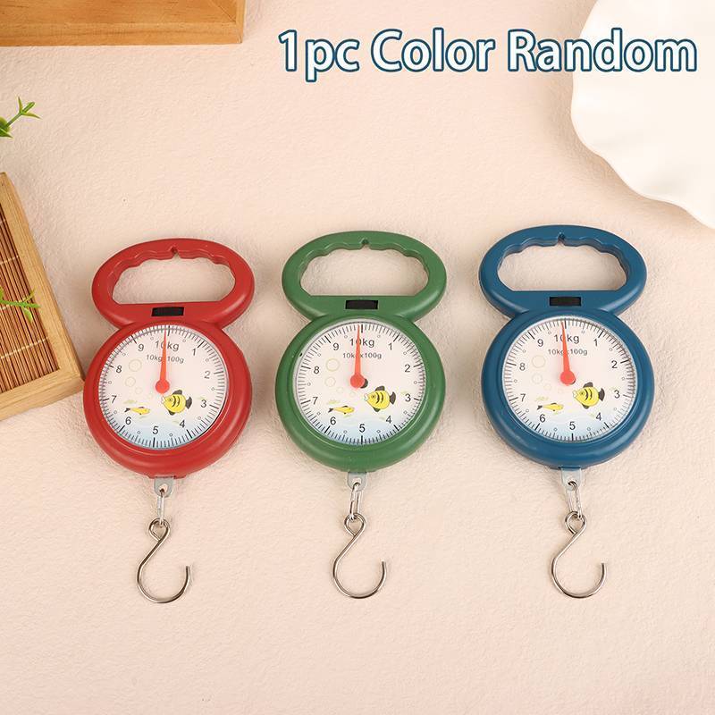 CMinYP Cân cá cầm tay 10kg móc treo, cân lò xo mini cho câu cá, du lịch, mua sắm, cân hành lý Glory