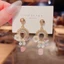 Shuling Nữ Thả Bông Tai S925 Bạc Kim Pháp Siêu Ngọt Bông Tai Hoa Kim Cương Bông Tai Ins Phong Cách Tai Trang Sức