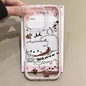 Slack Puppy cho trường hợp iPhone 17promax 161514plus 3 trong 1 bezel 131211pro