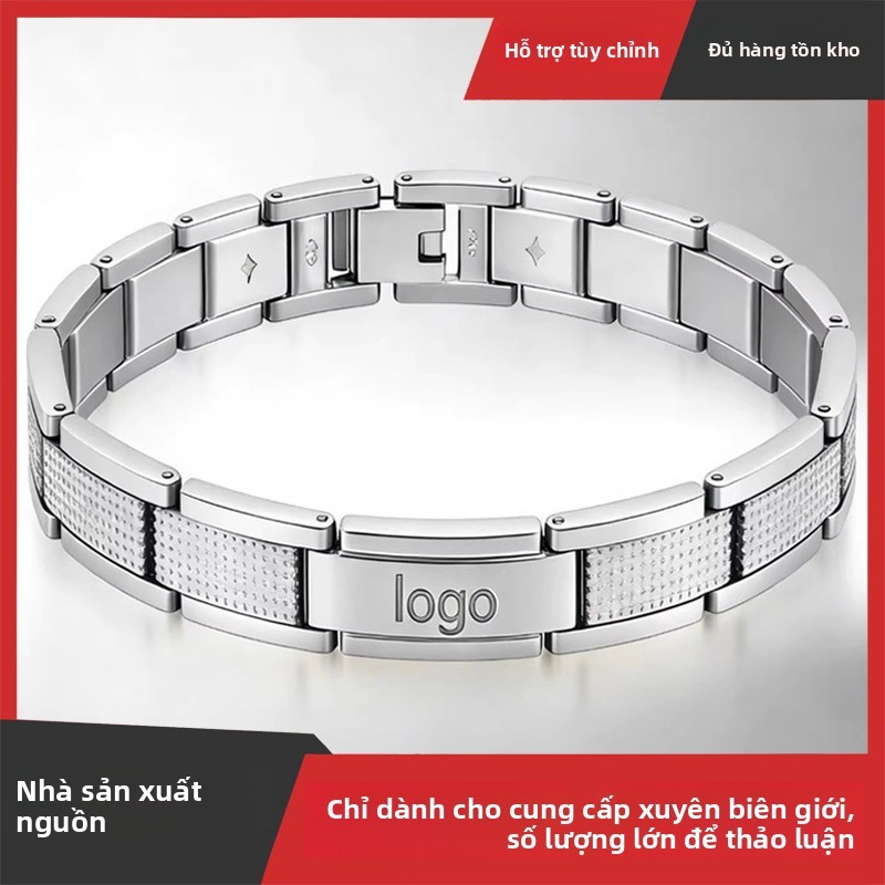 Dây đeo tay cá sấu nhỏ từ thép titan không gỉ, thiết kế sang trọng màu vàng