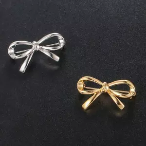 DELMER Thổ Cẩm Kim Loại Rỗng, Phụ Kiện Trang Sức Balletcore Nơ Trâm Cài, Túi Tính Khí Khóa Phong Cách Hàn Quốc Quần Áo Phụ Kiện Trâm Chống Nổ Hàng Ngày