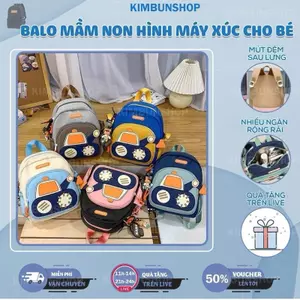 Balo mầm non hình máy xúc cho bé trai- Kimbunshop50