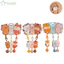 YUUKII 3 Bộ Móc Khóa Chụp Từ Tính, Móc Khóa Động Vật Hoạt Hình Mini, Charm Nhựa Từ Móc Khóa Bộ Quà Tặng
