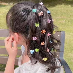 DELMER Star Hair Cua Kẹp Tóc, Kẹp Tóc Barrettes Hoa Móng Vuốt Tóc Mini, Đồ Trang Trí Tóc Đầy Màu Sắc Đáng Yêu Móng Vuốt Tóc Mini Trái Tim Móng Vuốt Tóc Nữ
