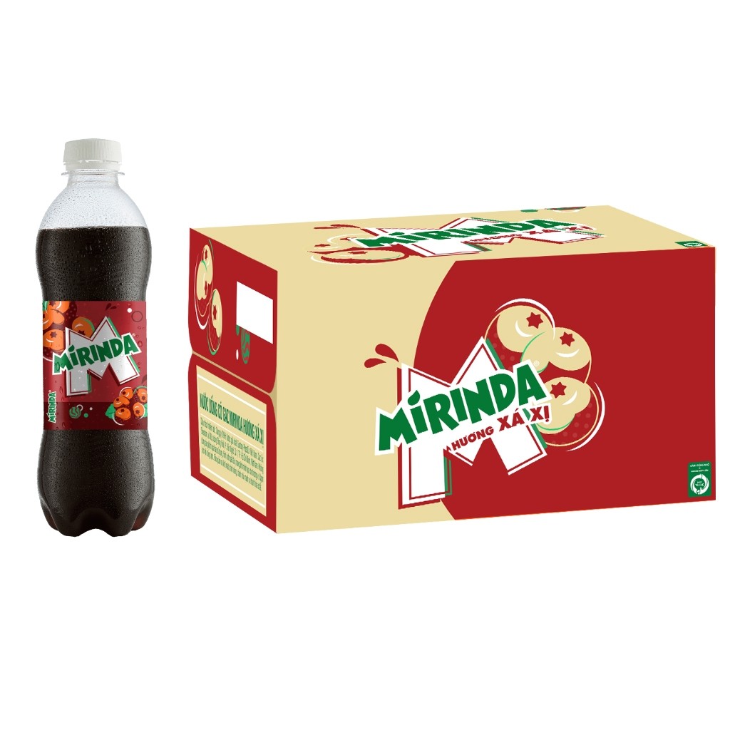 Thùng 24 chai nước ngọt Mirinda hương xá xị 390ml