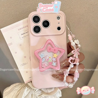 Ốp Lưng Cho Samsung A17 A07 A56 A36 A16 A26 A05 A06 A15 A05 A50 A03 A54 A55 Sweet Star Stand Bowknot Bracelet Bìa mềm