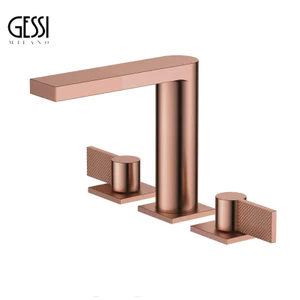 Vòi GESSI của Ý, vòi Inverso ba lỗ toàn bộ bằng đồng, dùng cho chậu rửa nóng lạnh trong phòng tắm.