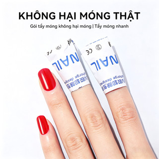 Miss Gooey Bộ dụng cụ tẩy sơn móng tay là sản phẩm dùng một lần, không mùi và dịu nhẹ không làm hư hại sơn móng tay hoặc sơn gel.