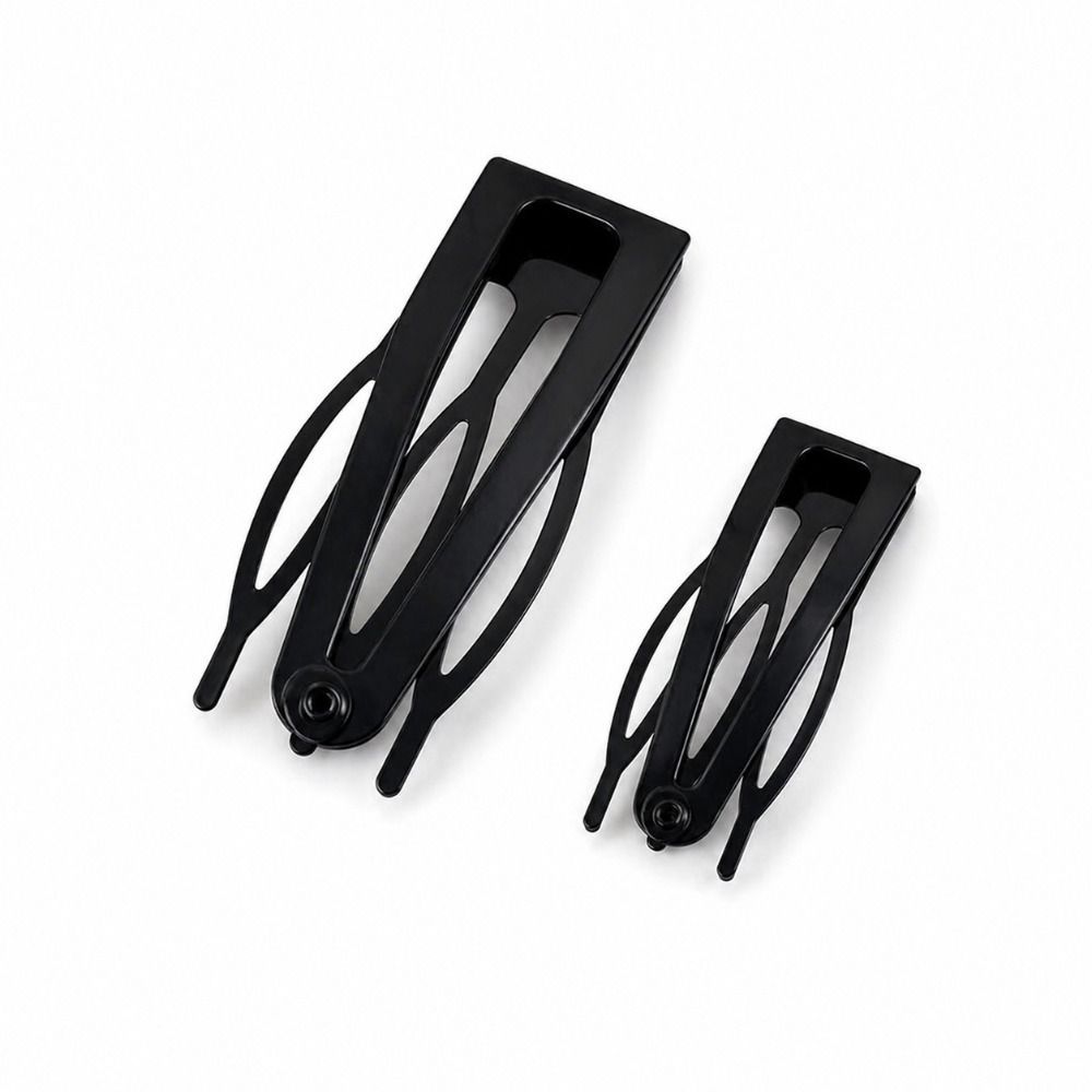 AWNGD 2 Kẹp Tóc BB, Barrettes Tóc Ba Răng Kim Loại, Đen Mờ Chống Trơn Trượt Mạnh Mờ Giữ Bobby Chân Nữ Bé Gái