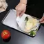 Khay thép không gỉ hình chữ nhật Khay trưng bày Buffet Khay đựng thức ăn bằng kim loại Đĩa phục vụ mì gạo Chảo Món ăn gia đình Sắp xếp lưu trữ VN