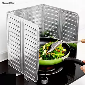 Tấm chắn bếp Gas có thể gập lại bằng nhôm Tấm chắn bùn di động Chảo chiên dầu Màn hình bảo vệ vòi phun dầu Phụ kiện nhà bếp gia đình VN