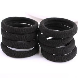 Băng Đô Đen Cao Su Dây Buộc Tóc Cao Cấp Cùng Phong Cách Đàn Hồi Bền Cao Su Dày Dày Tóc Dày Dây Liền Mạch Dây Buộc Tóc 5.28