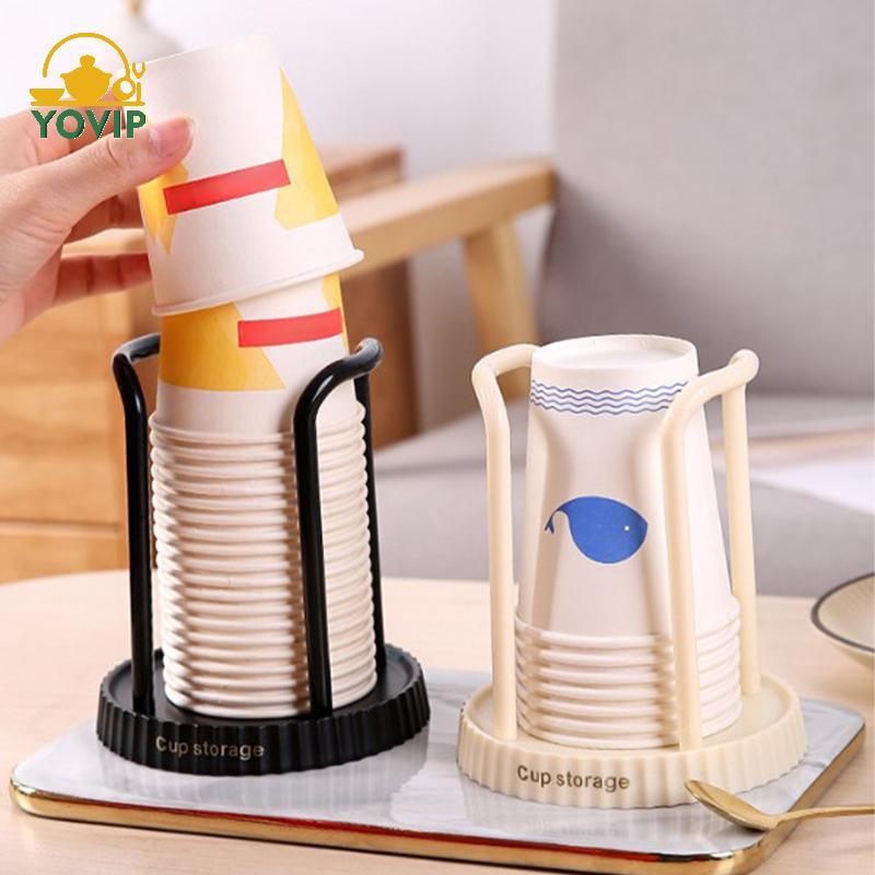 YOVIP kệ bảo quản nước trà dùng một lần, giá trưng bày cốc, dụng cụ sắp xếp nhà VN