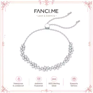 FANCIME Starlit Aria Galaxy Tennis Sterling Silver Bolo Vòng tay