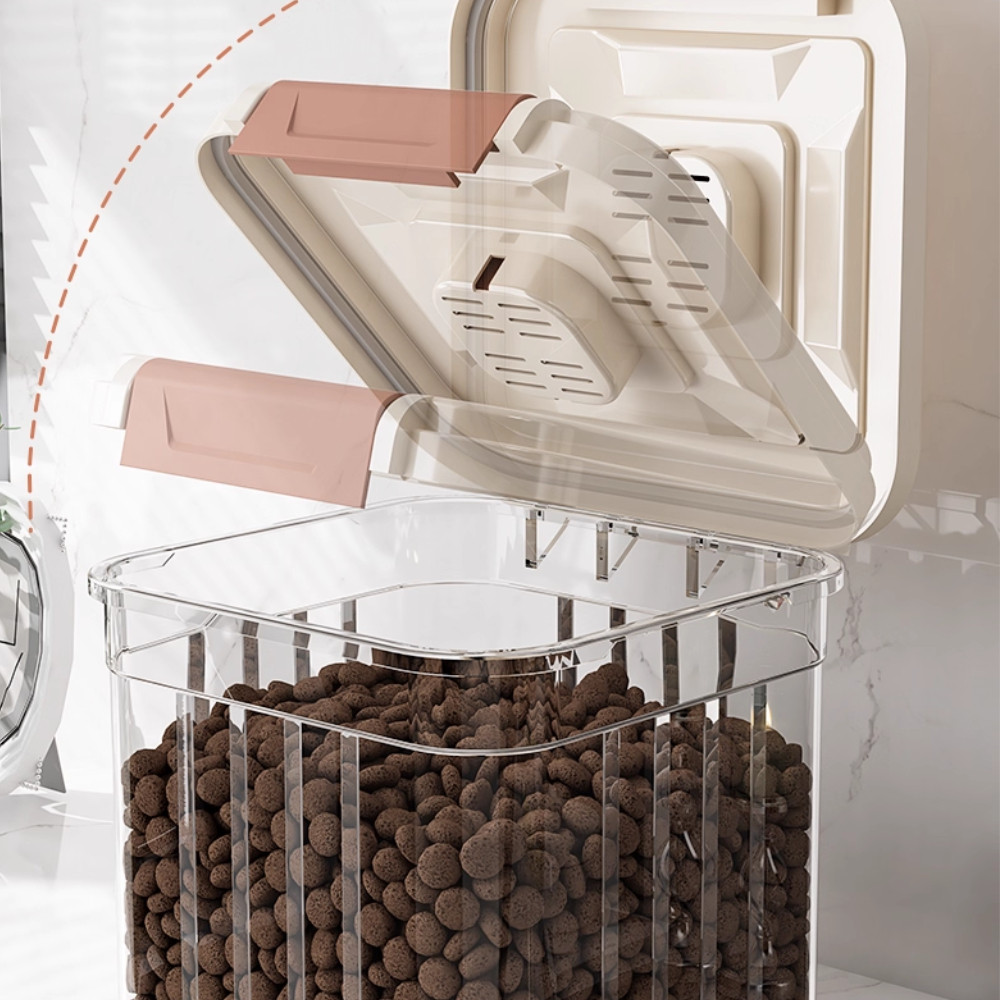 Thùng Đựng Thức Ăn Chó Mèo HomeMate Có Bánh Xe, Hộp Đựng Hạt Kín Khí Chống Ẩm Dung Tích Lớn 5KG–15KG