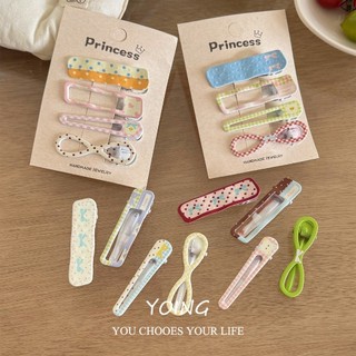 Yoing / Phong Cách Mới Dễ Thương Chấm Bi Nơ Tóc Nữ Gãy Tóc Mỏ Vịt Kẹp Phụ Kiện Tóc
