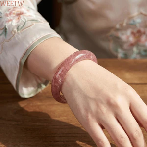 WEETW Retro Tua Rua Chuông Lắc Tay, Vòng Tay Phong Cách Đính Hạt Có Thể Điều Chỉnh, Thời Trang Dân Tộc Mới Khóa An Ninh Pha Lê Thủy Tinh Đính Hạt Vòng Tay Đám Cưới