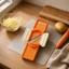Máy cắt Mandoline cầm tay Bảo vệ bên Máy cắt rau Dụng cụ nhà bếp Cơ thể nhựa Đế tích hợp
