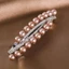 Kẹp tóc lò xo SHUPUN, Kẹp tóc hai hàng sáng bóng, Phụ kiện tóc Barrettes giả cao cấp cổ điển