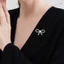 Trâm cài nơ đính ngọc trai và Zircon cho nữ Pin đồng hợp kim thanh lịch