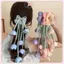 JRP Lily Of The Valley & Tulips Floral Sccrunchie Hair Tie With Dangling Ribbon Accents - Phụ kiện tóc Ethereal dành cho nữ JRP