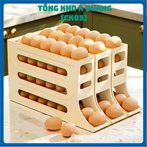 KHAY ĐỰNG TRỨNG 2 TẦNG 4 TẦNG, Khay Đựng Trứng Tủ Lạnh Tự Lăn Thông Minh - MA:KHAYTRUNG25