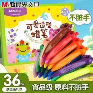 Không Bẩn Tay Ếch Crayon Trẻ Em Có Thể Giặt 36 Màu Dầu Pastel Mẫu Giáo Tranh Graffiti Nhiều Màu Sắc 0602