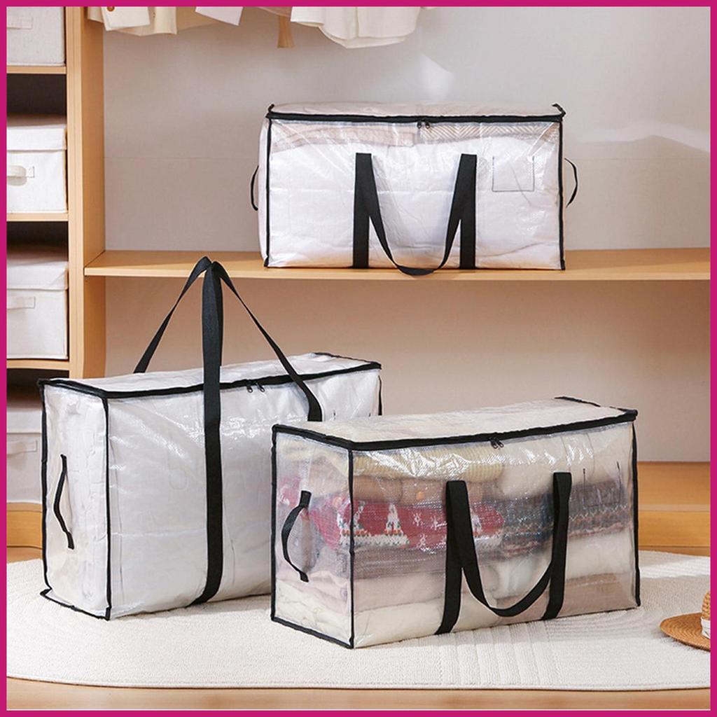 Túi Di Chuyển Dung Tích Lớn Trong Suốt Túi Tote Lớn Cho Tủ Quần Áo Ký Túc Xá Cao Đẳng Căn Hộ Giày Comforter shopidaevn